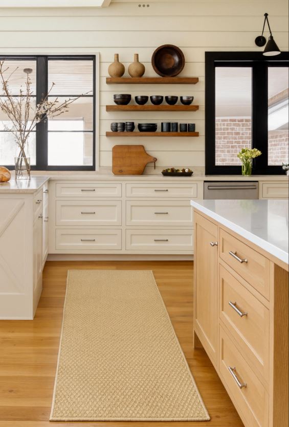 Phoenix Beige Hall Runner 80cm Wide Non Slip Backing