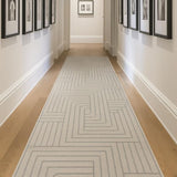 Summit Maze Beige Hallway Runner 80cm Wide