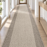 Lara Taupe Grey Hallway Runner Non-Slip 80cm Wide