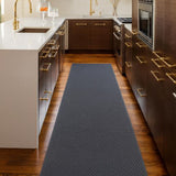 Phoenix Charcoal Hall Runner 80cm Wide Non Slip Backing