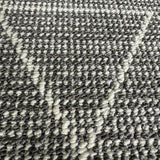 Roma Triangles Lead Grey Hallway Runner 80CM Wide