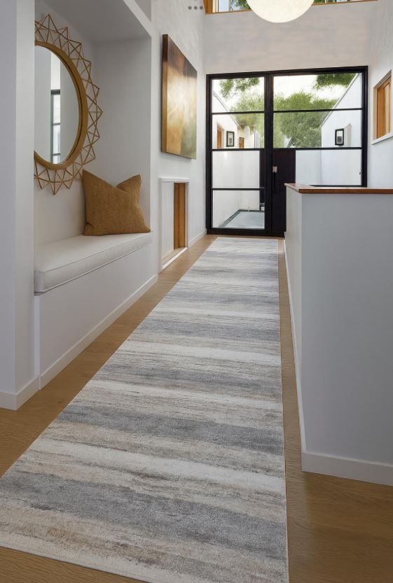 Sofia Silver Sand Hallway Runner 80CM Wide