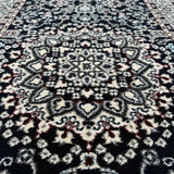 Heirloom Navy Medallion Hallway Runner 80CM Wide
