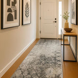 Alyssa Grey Black Hallway Runner 80CM Wide