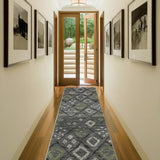 Seville Grey Green Hallway Runner 80CM Wide