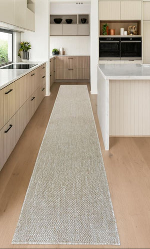 Malia Sand Hallway Runner Non-Slip 80cm Wide
