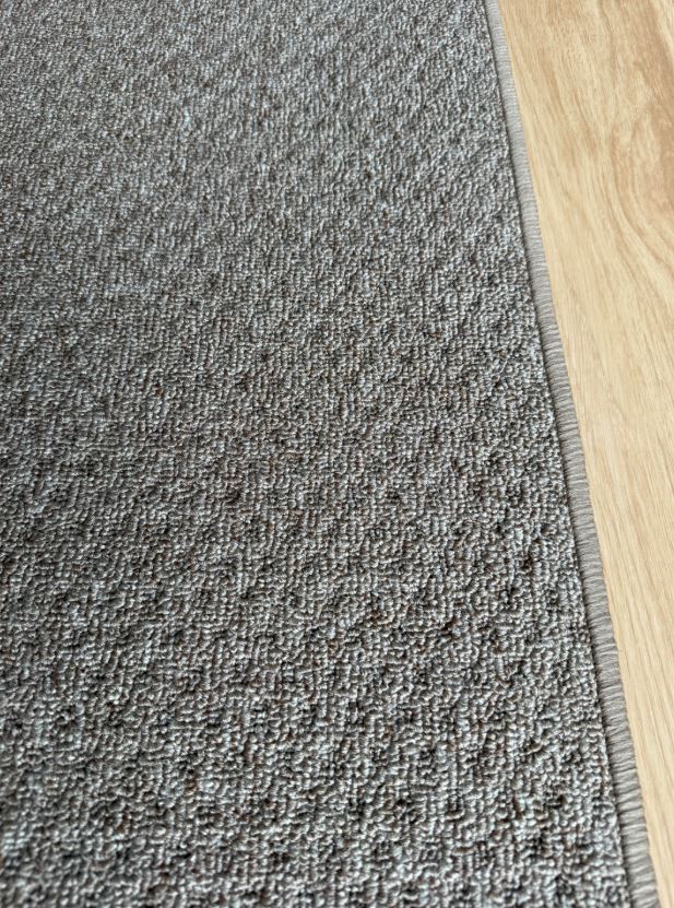 Phoenix Taupe Hall Runner 80cm Wide Non Slip Backing