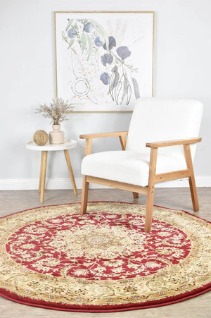 Adelaide Round Red Rug