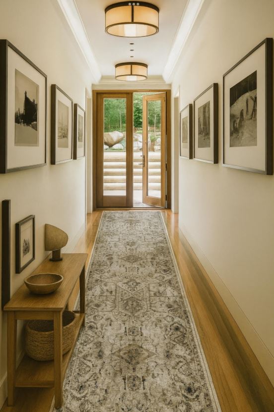 Cozy Ivory Beige Hallway Runner 80CM Wide