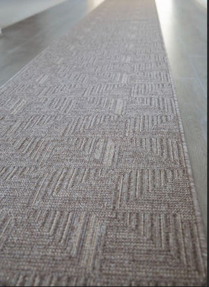 Roma Squares Mocha Hallway Runner 80CM Wide