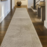 Marli Beige Retro Hallway Runner 80CM Wide