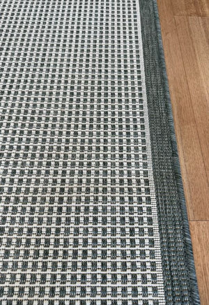 Chino 2822 Green Linen Hallway Runner Non-Slip 67CM Wide