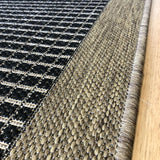 Chino Black Natural 2530 Hall Runner Non-Slip 80cm Wide