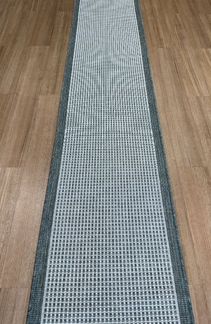 Chino 2822 Green Linen Hallway Runner Non-Slip 67CM Wide