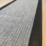 Chino Silver Black 2530 Hall Runner Non-Slip 80cm Wide