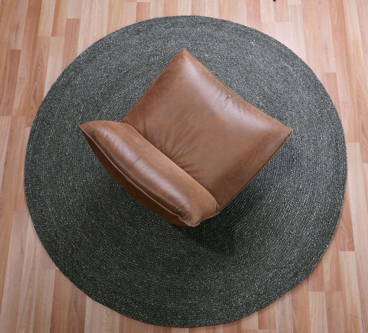 Cara Olive Round Rug