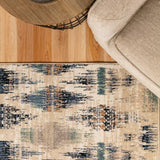 Cozy Blue Beige Rug 5439