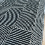 Suva Squares Black Grey 22 212 Hallway Runner Non Slip