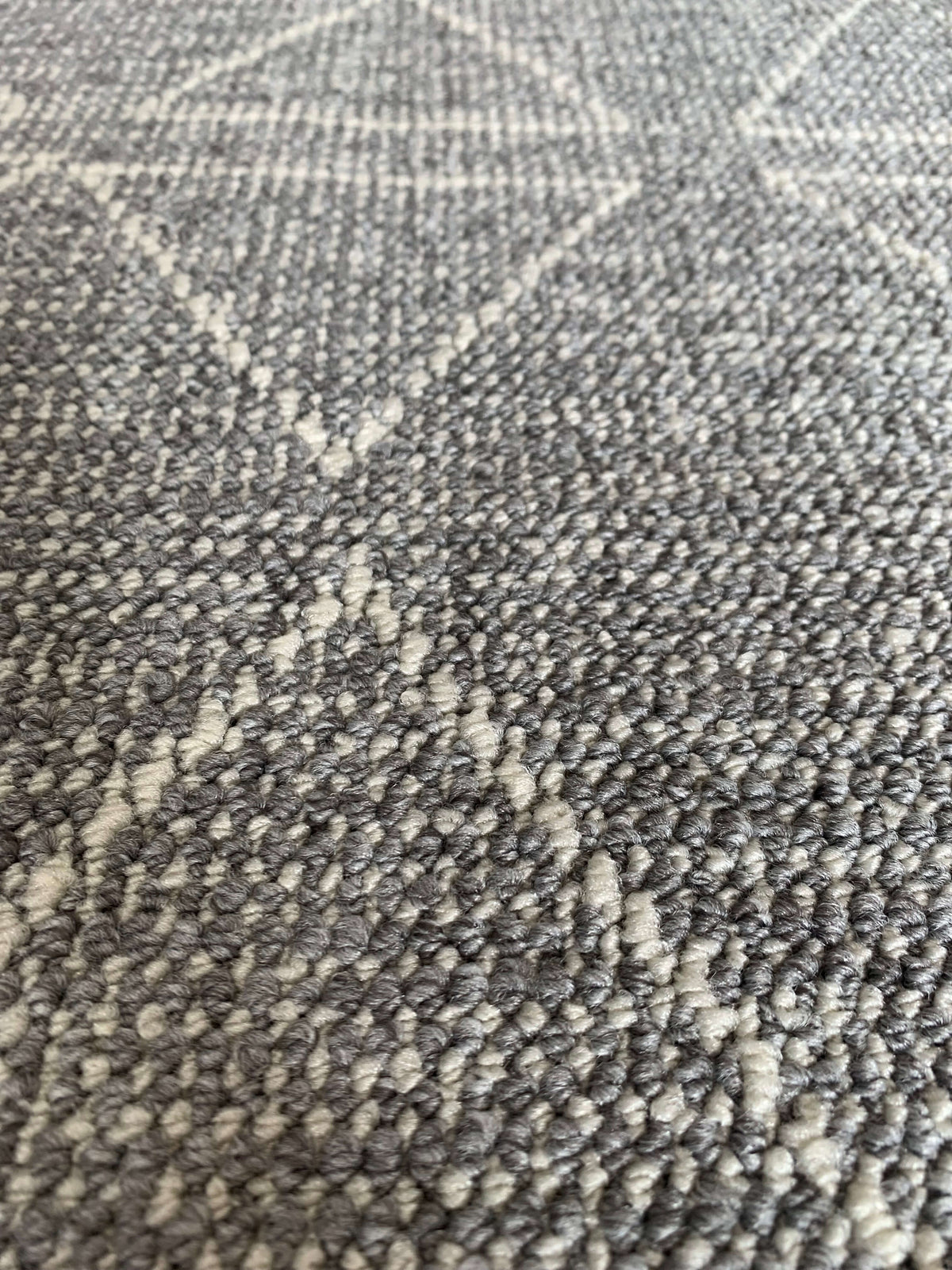 Roma Triangles Grey Hallway Runner 80CM Wide