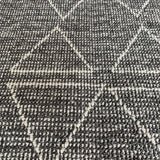 Roma Triangles Lead Grey Hallway Runner 80CM Wide