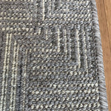 Roma Squares Grey Hallway Runner 80CM Wide