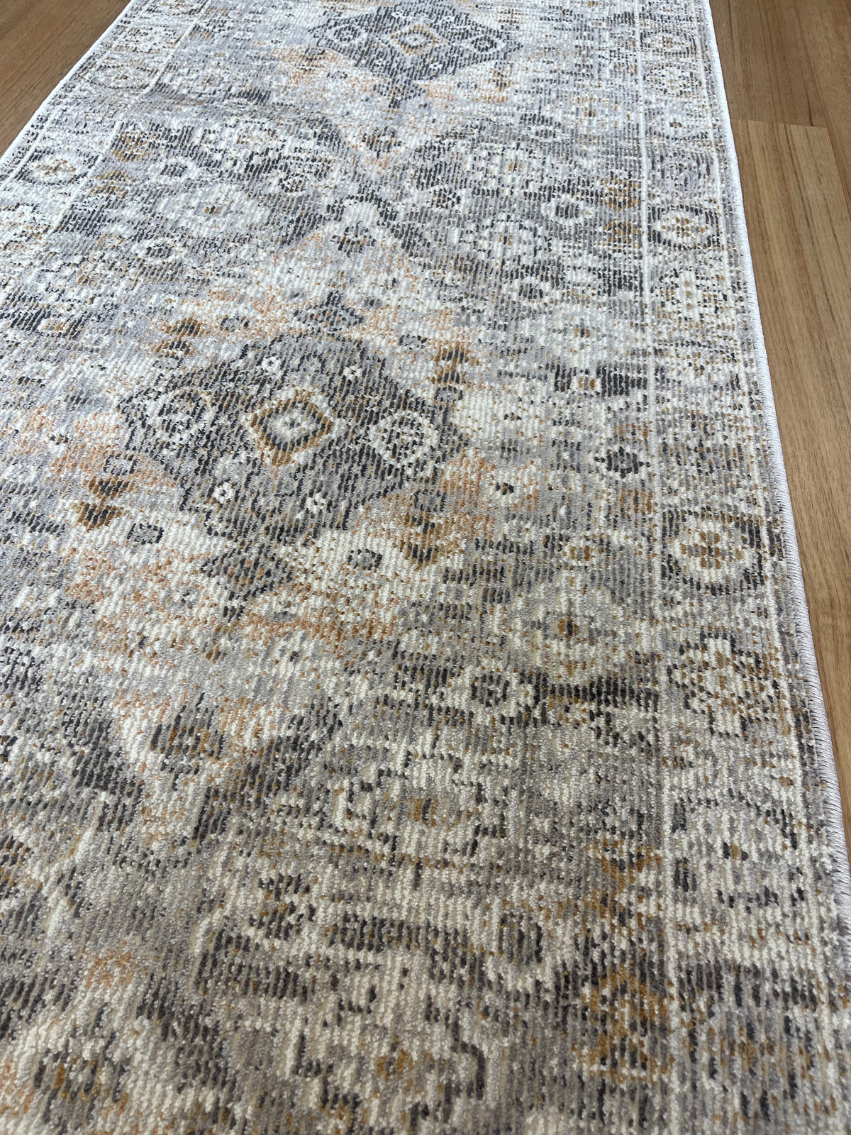 Serena Cream Mustard Hallway Runner 80CM Wide