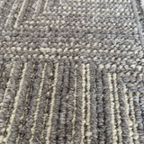 Roma Squares Grey Hallway Runner 80CM Wide