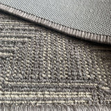 Roma Squares Grey Hallway Runner 80CM Wide