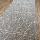 Roma Triangles Mocha Hallway Runner 67CM Wide