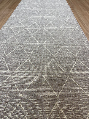 Roma Triangles Mocha Hallway Runner 80CM Wide