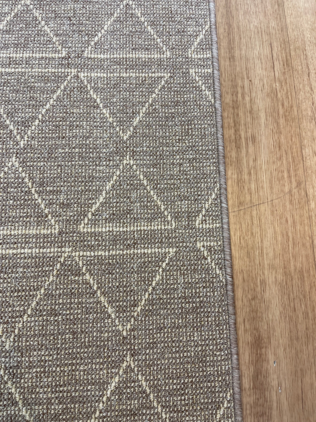 Roma Triangles Mocha Hallway Runner 67CM Wide