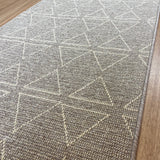 Roma Triangles Mocha Hallway Runner 67CM Wide