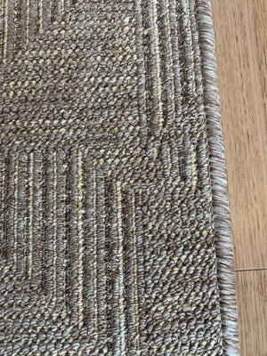 Roma Squares Mocha Hallway Runner 80CM Wide