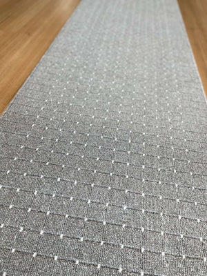 Roma Dots Grey Hallway Runner 80CM Wide