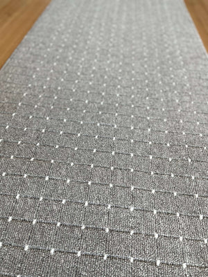Roma Dots Grey Hallway Runner 80CM Wide