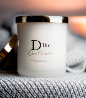 D'Lite  Coco Vanilla Soy Candle