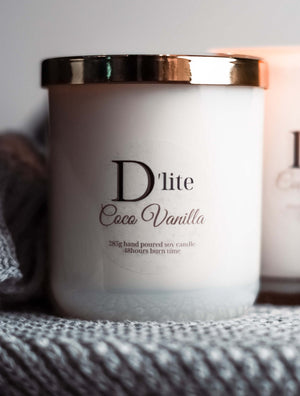 D'Lite  Coco Vanilla Soy Candle