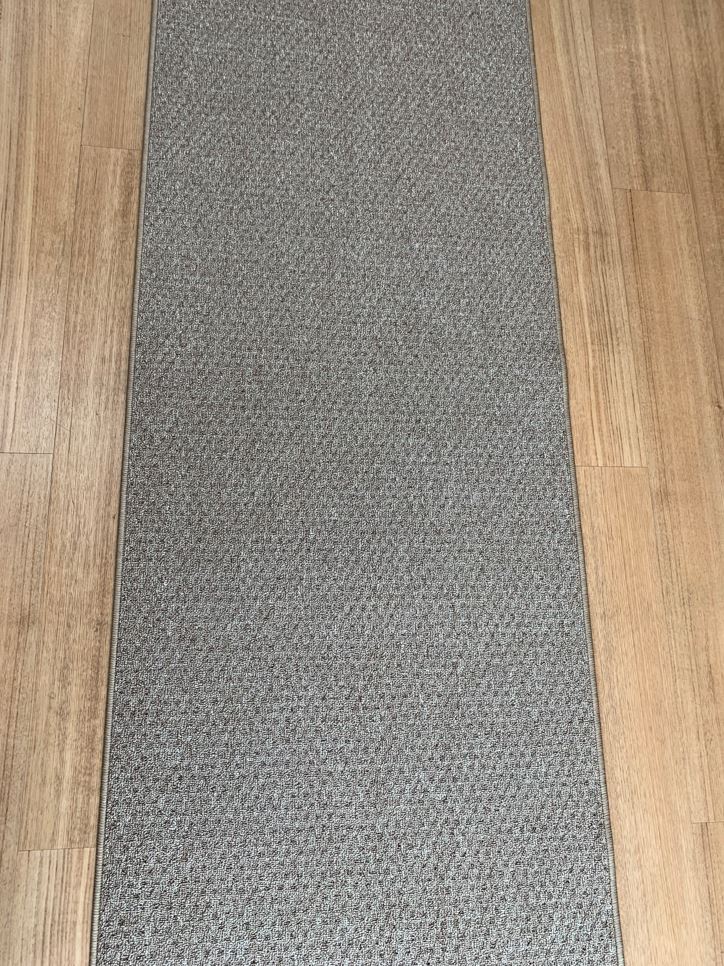 Phoenix Taupe Hall Runner 80cm Wide Non Slip Backing