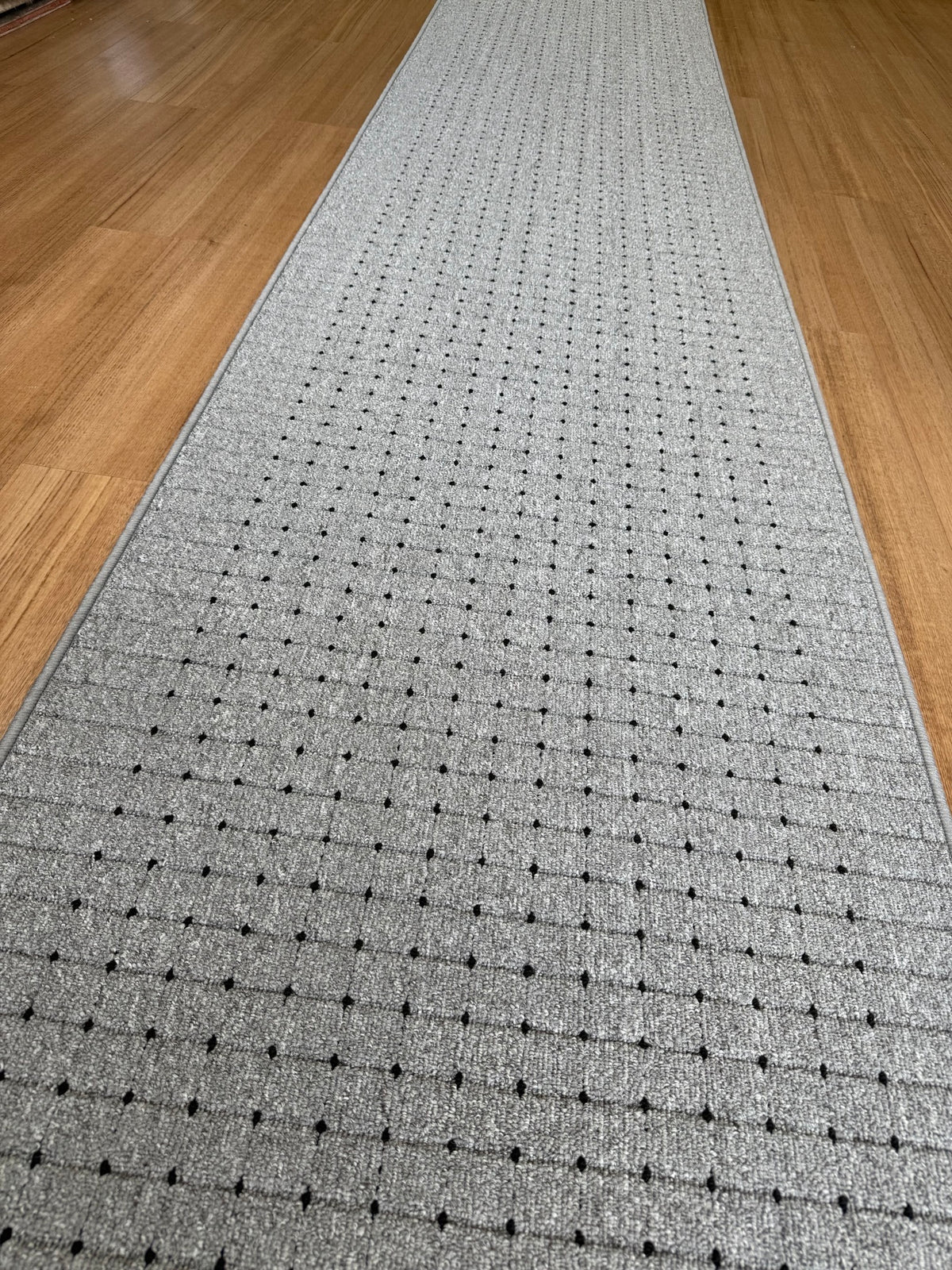 Roma Dots Grey Black Hallway Runner 80CM Wide