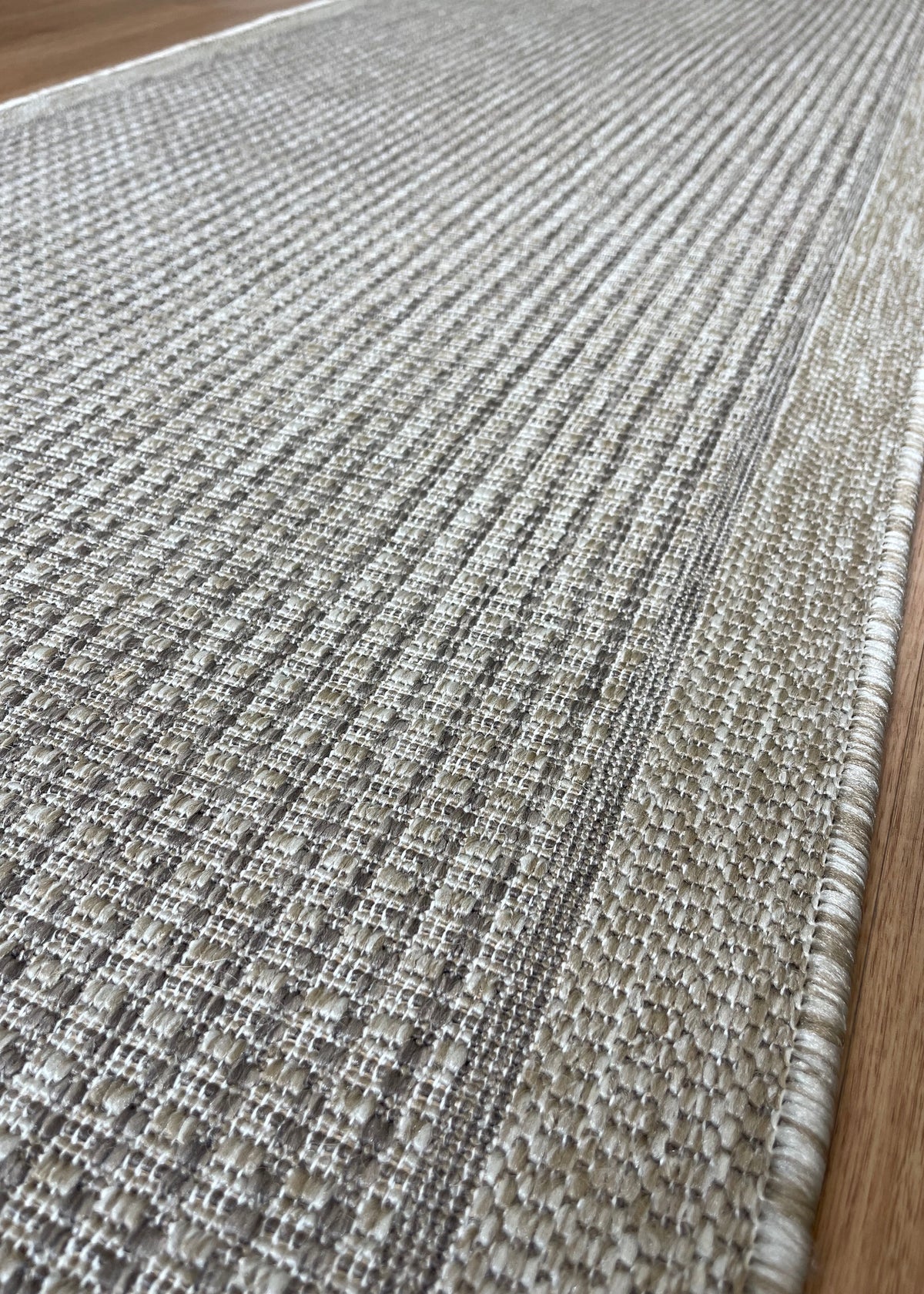 Chino 2822 Sand Silver Hallway Runner 80cm Wide Non-Slip