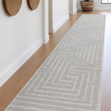 Summit Maze Grey Hallway Runner 80cm Wide