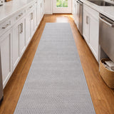 Phoenix Grey Hallway Runner Rug Non Slip