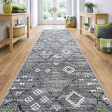 Seville Grey Green Hallway Runner 80CM Wide
