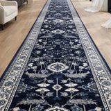 Verona Navy Hallway Runner 80CM Wide
