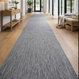 Malia Silver White Hallway Runner Non-Slip 80cm Wide