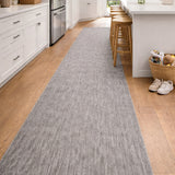 Malia Silver White Hallway Runner Non-Slip 80cm Wide