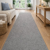 Phoenix Taupe Hall Runner 80cm Wide Non Slip Backing