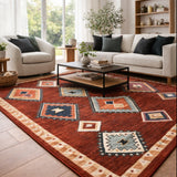 Kachan Red Aztec Rug