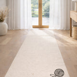 Rustica Light Beige Hallway Runner 80cm Wide