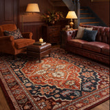 Kachan Navy Medallion Rug